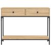 vidaXL Table console ch&ecirc;ne sonoma 100x34,5x75 cm bois d'ing&eacute;nierie