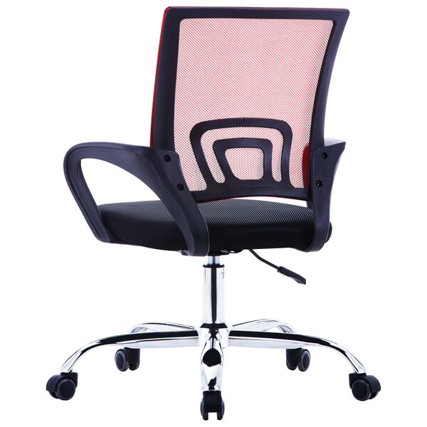 vidaXL Chaise de bureau avec dossier en maille Rouge Tissu