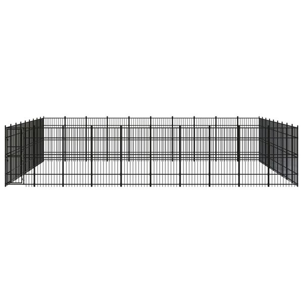 vidaXL Chenil d'ext&eacute;rieur pour chiens Acier 82,94 m&sup2;