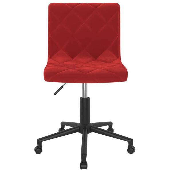 vidaXL Chaises pivotantes &agrave; manger lot de 2 Rouge bordeaux Velours