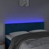 vidaXL T&ecirc;te de lit &agrave; LED Bleu fonc&eacute; 144x5x78/88 cm Velours