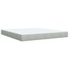 vidaXL Sommier &agrave; lattes de lit et matelas Gris clair 180x200cm Velours
