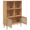 vidaXL Biblioth&egrave;que SENJA aspect de rotin marron bois massif de pin