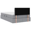 vidaXL Lit avec rangement et matelas Gris clair 120 x 200 cm
