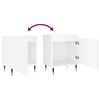 vidaXL Tables de chevet 2 pcs blanc 40x30x50 cm bois d'ing&eacute;nierie