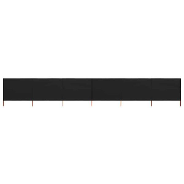 vidaXL Paravent 6 panneaux Tissu 800 x 80 cm Noir