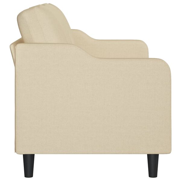 vidaXL Canap&eacute; &agrave; 3 places Cr&egrave;me 180 cm Tissu