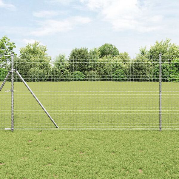 vidaXL Poteau de cl&ocirc;ture. 26 pcs Gris 3,2 x 3,2 x 190 cm