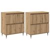 vidaXL Armoire de rangement 2 pcs Ch&ecirc;ne artisanal 60 x 35 x 70 cm