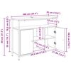 vidaXL Buffet Bois Ancien 100 x 35 x 80 cm Bois d'ing&eacute;nierie