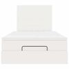 vidaXL Cadre de lit ottoman avec matelas blanc 120x190 cm similicuir