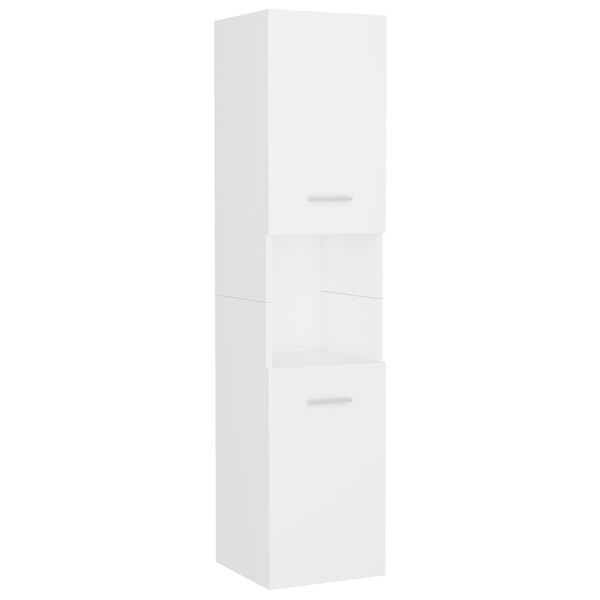 vidaXL Ensemble de meubles de salle de bain Blanc Agglom&eacute;r&eacute;