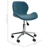 vidaXL Chaises pivotantes &agrave; manger lot de 4 Bleu Velours