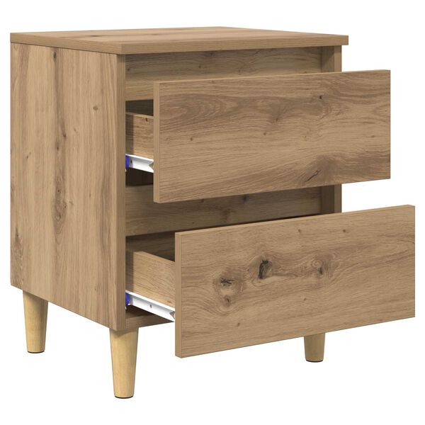 vidaXL Armoire de lit avec tiroir Ch&ecirc;ne artisanal 40 x 35 x 50 cm