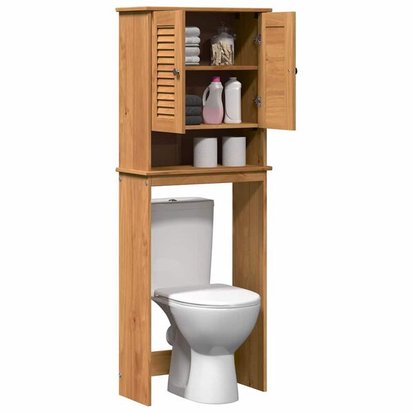 vidaXL Armoire de toilette VIGO Marron et Marron Miel 60 x 27 x 161 cm