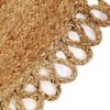 vidaXL Tapis tress&eacute; avec bord ondul&eacute; 120 cm Jute Rond