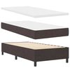 vidaXL Lit &agrave; ressorts avec matelas Marron fonc&eacute; 90 x 190 cm tissu