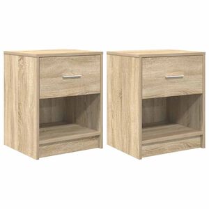 vidaXL Tables de chevet 2 pcs avec tiroir Ch&ecirc;ne Sonoma 40x34x50 cm