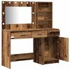 vidaXL Table de Toilette avec tiroir 2 pcs Marron Bois d'ing&eacute;nierie