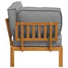 vidaXL Ensemble de Canap&eacute;s Gris 133 x 92 x 69 cm Bois d'Acacia Massif