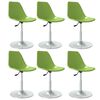 vidaXL Chaises pivotantes &agrave; manger lot de 6 vert PP