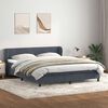 vidaXL Sommier à lattes de lit et matelas gris foncé 180x220cm velours