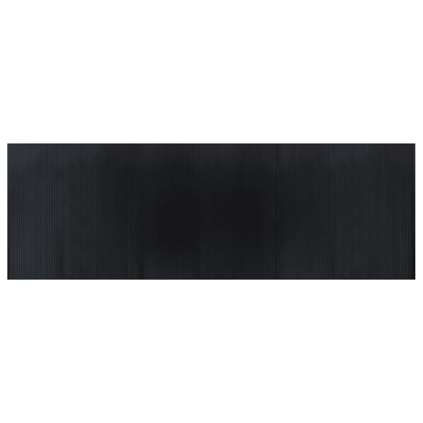 vidaXL Tapis rectangulaire noir 100x300 cm bambou