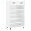 vidaXL Armoire &agrave; chaussure Blanc brillant 60x35x105 cm Bois ing&eacute;nierie