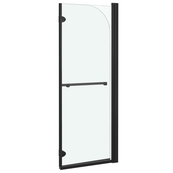 vidaXL Cabine de douche pliable 2 panneaux ESG 95x140 cm Noir