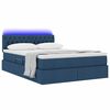 vidaXL Lit avec rangement et LED Bleu 140 x 190 cm Polyester