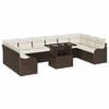 vidaXL Ensemble de canap&eacute; de jardin 11 pc 10-Nombre de places Marron