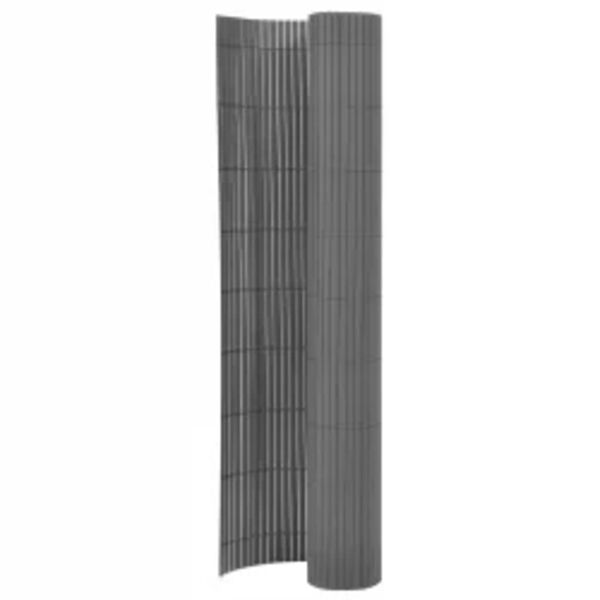 vidaXL Cl&ocirc;ture de jardin double face 90x400 cm Gris