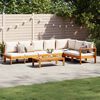 vidaXL Salon de jardin avec coussins 5 pcs Bois d'acacia solide