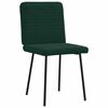 vidaXL Chaises &agrave; manger lot de 4 Vert fonc&eacute; Velours
