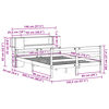 vidaXL Lit biblioth&egrave;que sans matelas 140x200 cm bois massif de pin