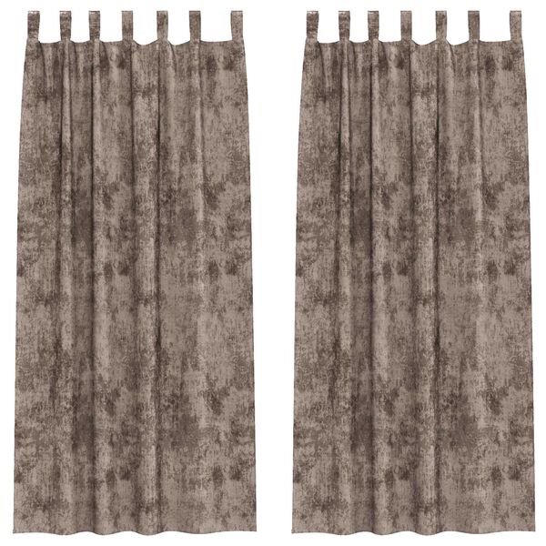 vidaXL Rideaux en velours 2 pcs Cappuccino 225 x 140 cm Velours