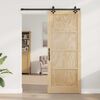 vidaXL Kit de Porte Coulissante ORKDAL Naturel et noir 86 x 211 cm