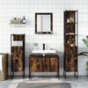 vidaXL Ensemble d'armoires de salle de bain 4 pcs ch&ecirc;ne fum&eacute;