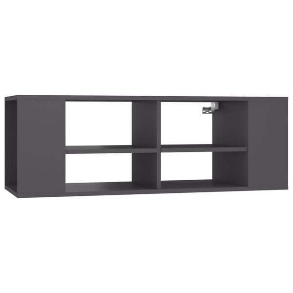vidaXL Meuble TV mural Gris 102x35x35 cm Bois d&rsquo;ing&eacute;nierie