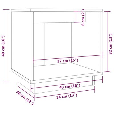 vidaXL Table de chevet 40x30x40 cm Bois de pin solide