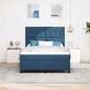 vidaXL Lit &agrave; ressorts avec matelas Bleu 140 x 200 cm tissu