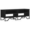 vidaXL Meuble TV noir 122x34x41 cm bois d'ing&eacute;nierie