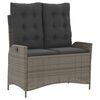 vidaXL Ensemble &agrave; manger jardin 4pcs et coussins Gris R&eacute;sine tress&eacute;e