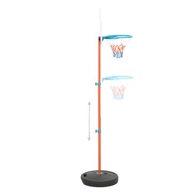 vidaXL Ensemble de basket portable réglable 133-160 cm