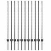 vidaXL Poteau de cl&ocirc;ture ench&acirc;ss&eacute; 11 pcs Gris 160 cm