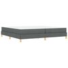 vidaXL Lit &agrave; ressorts avec matelas Gris fonc&eacute; 200 x 200 cm tissu