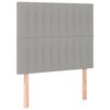vidaXL Sommier &agrave; lattes de lit avec matelas Gris clair 100x200cm Tissu