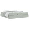 vidaXL Cadre de lit avec matelas 2 pcs Gris clair Velours