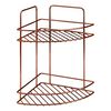 Metaltex &Eacute;tag&egrave;re de douche d'angle &agrave; 2 niveaux Cuivre