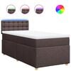 vidaXL Sommier &agrave; lattes de lit avec matelas Marron fonc&eacute; 90x200 cm